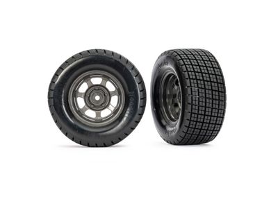 Traxxas Däck & Fälg Hoosier / Dirt Oval 2WD Fram (2) (10473X)