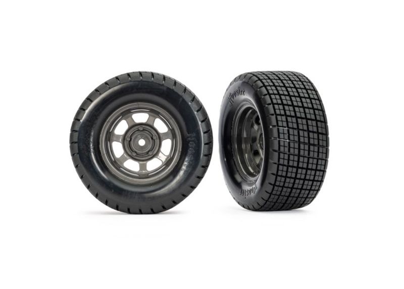 Traxxas Däck & Fälg Hoosier / Dirt Oval 2WD Fram (2) (10473X)