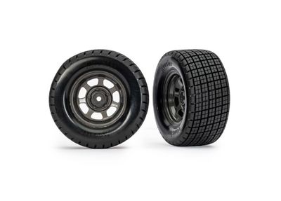 Traxxas Däck & Fälg Hoosier / Dirt Oval 4WD/2WD Bak (2) (10474X)