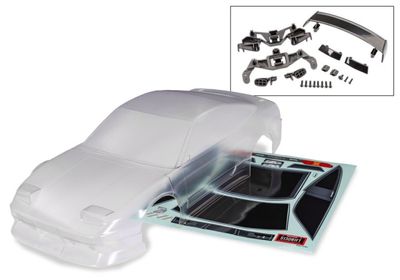 Traxxas Kaross Nissan 240SX Clipless Komplett Omålad (10515)
