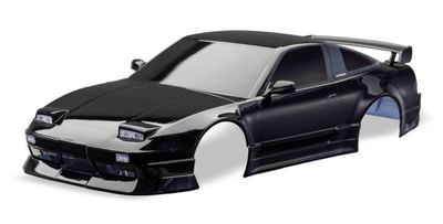 Traxxas Kaross Nissan 240SX Clipless Komplett Svart (10515-BLK)