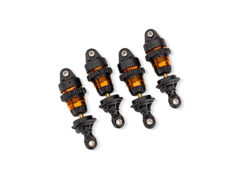 Traxxas Stötdämpare Mini GTR Alu Komplett Orange (4) (10865-ORNG)