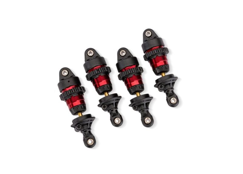 Traxxas Stötdämpare Mini GTR Alu Komplett Röd (4) (10865-RED)