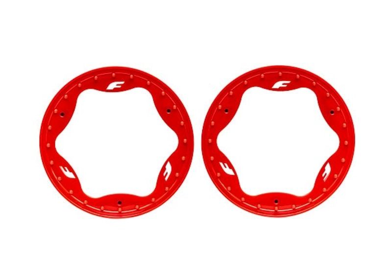 Traxxas Beadlock Ringar Röd Pro Scale Sand Car Race 3.5" Fram Standard (2) (10976-RED)