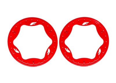 Traxxas Beadlock Ringar Röd Pro Scale Sand Car Race 3.9" Bak Standard (2) (10977-RED)