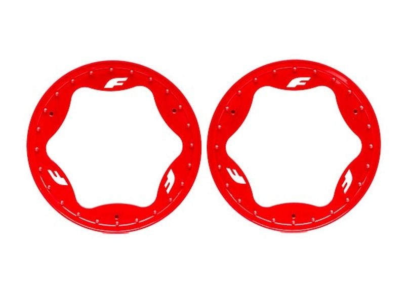 Traxxas Beadlock Ringar Röd Pro Scale Sand Car Race 3.9" Bak Standard (2) (10977-RED)