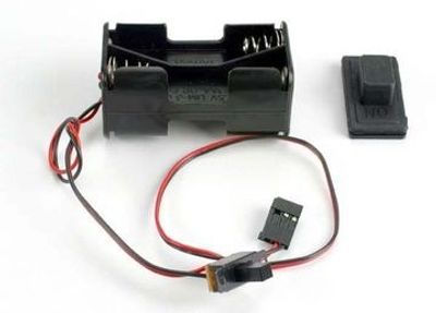 Traxxas Batterihållare med Strömbrytare (Gummiskydd) (1523)