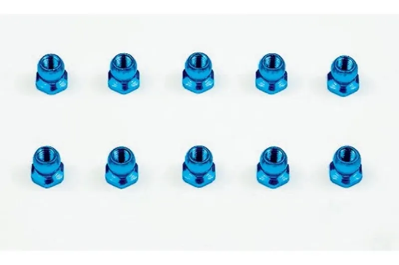 TAMIYA ALU BALL NUT 5MM BLÅ /10