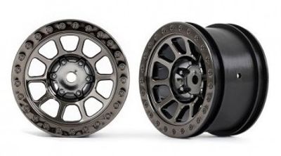Traxxas Fälg Svart Krom 2.2" 2WD Bak (2) Bandit (2480A)