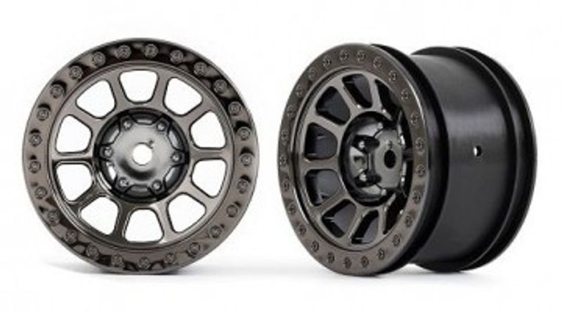 Traxxas Fälg Svart Krom 2.2" 2WD Bak (2) Bandit (2480A)