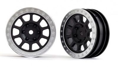 Traxxas Fälg Grå med Kromad Ring 2.2" 2WD Fram (2) Bandit (2481)