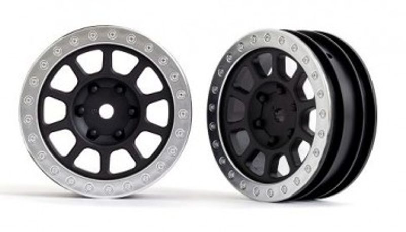 Traxxas Fälg Grå med Kromad Ring 2.2" 2WD Fram (2) Bandit (2481)