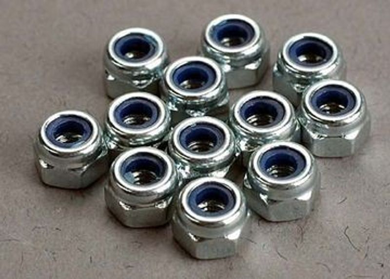 Traxxas Låsmutter M3 Silver (12) (2745)