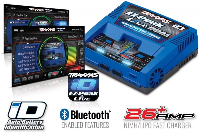 TRX2973G EZ-Peak Live Dual 26A NiMH/LiPo Laddare Auto iD