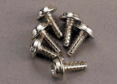 Traxxas Skruv 3x8mm Självgängande med Krage (6) (3290)