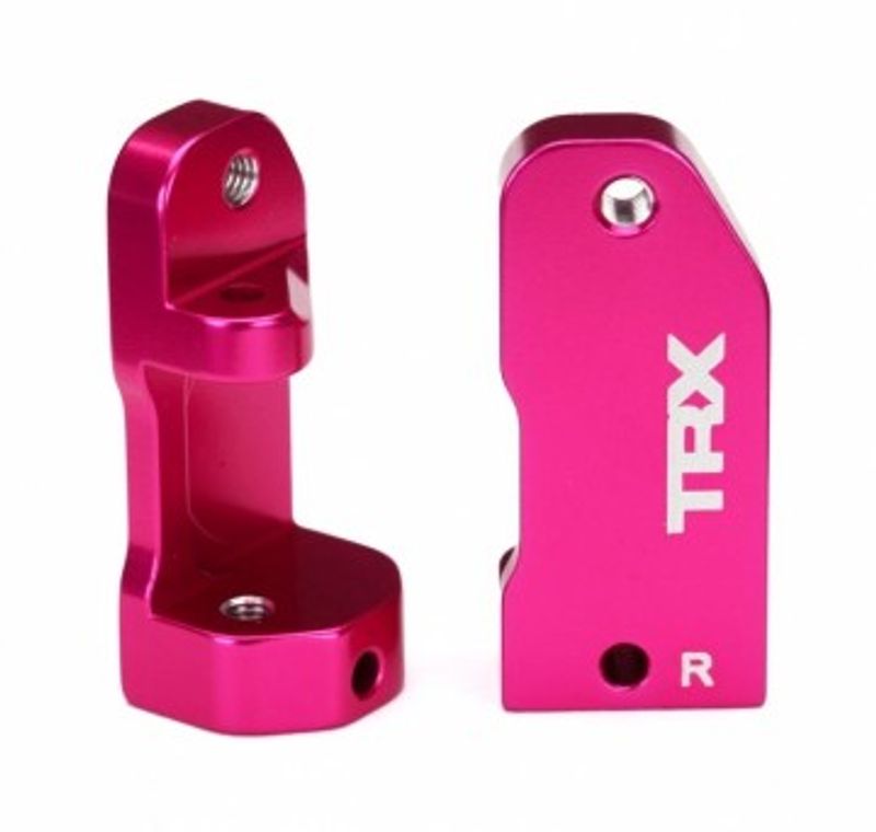 Traxxas Styrspindelhållare Aluminium Rosa (Par) (3632P)