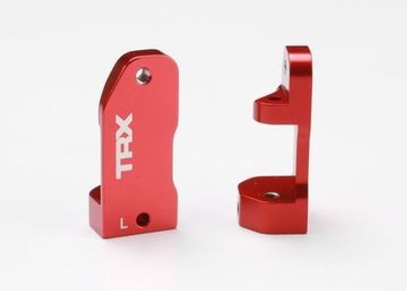Traxxas Styrspindelhållare Aluminium Röd (Par) (3632X)
