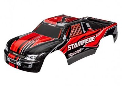 Traxxas Kaross Stampede 2WD Röd Målad (3651)