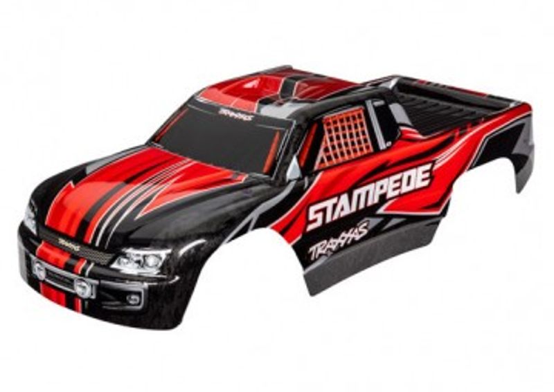 Traxxas Kaross Stampede 2WD Röd Målad (3651)