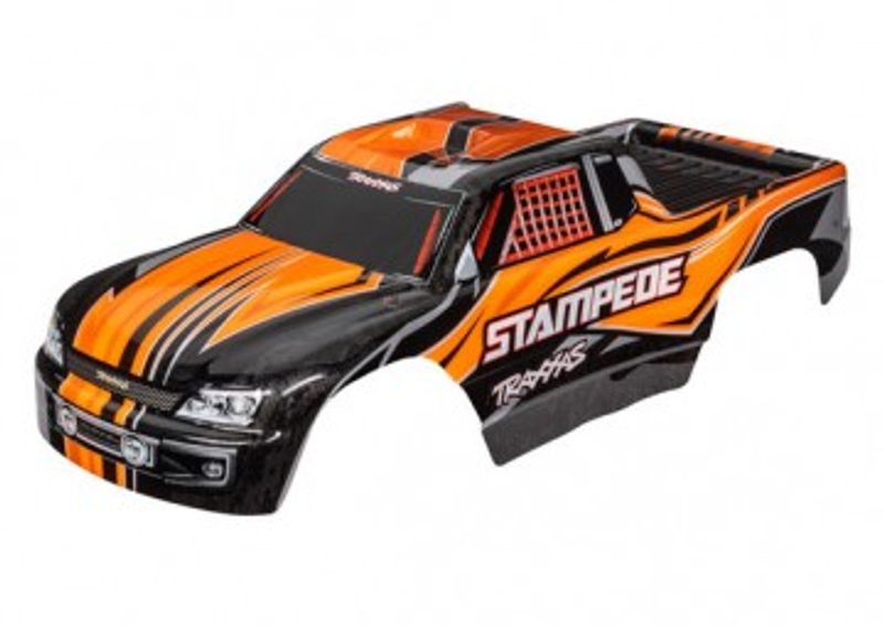 Traxxas Kaross Stampede 2WD Orange Målad (3651T)