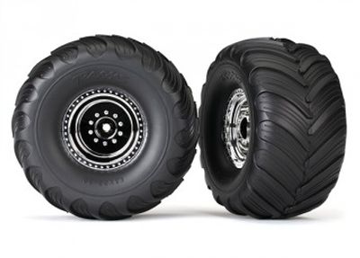 Traxxas Däck & Fälg Terra Groove/Krom 2.0/3.0" Truck (2) (3665X)