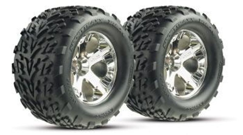 Traxxas Däck & Fälg Talon/All-Star Krom 2.8" Bak (2) (3668)