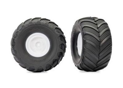 Traxxas Däck & Fälg Terra Groove/ Vit 2.0/3.0" Truck (2) (3663-WHT)
