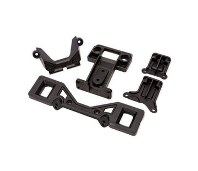 Traxxas Låsning Karossfäste Fram+Bak Clipless Svart Rustler 2WD (3731X-BLK)