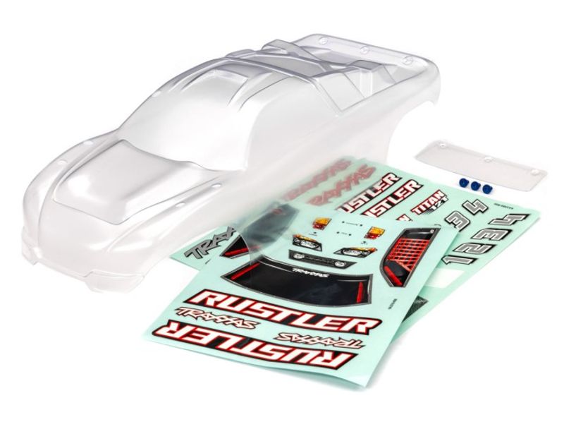 Traxxas Kaross Rustler 2WD Clipless Omålad (3753)