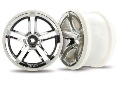 Traxxas Fälg Twin-Spoke Krom 2.8" (2) (3774)