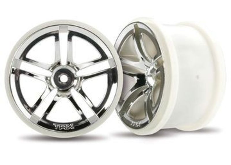 Traxxas Fälg Twin-Spoke Krom 2.8" (2) (3774)