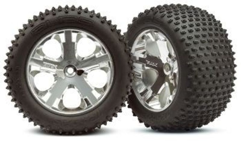 Traxxas Däck & Fälg Alias/All-Star Krom 2.8" Bak (2) (3770)