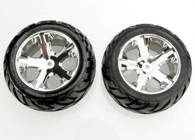 Traxxas Däck & Fälg Anaconda/AllStar Krom 2,8" Bak (2) (3773)