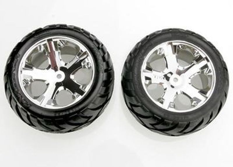 Traxxas Däck & Fälg Anaconda/AllStar Krom 2,8" Bak (2) (3773)