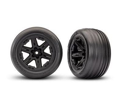 Traxxas Däck & Fälg RXT Svart 2.8" 2WD Fram (2) (3796-BLK)