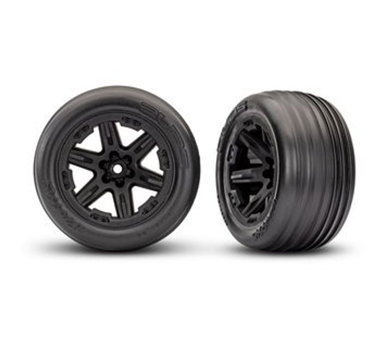 Traxxas Däck & Fälg RXT Svart 2.8" 2WD Fram (2) (3796-BLK)