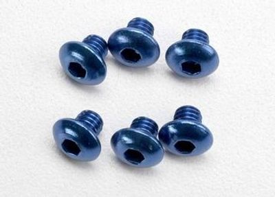 Traxxas Skruv M4x4mm Kullrig Insex Alu Blå (6) (3940)