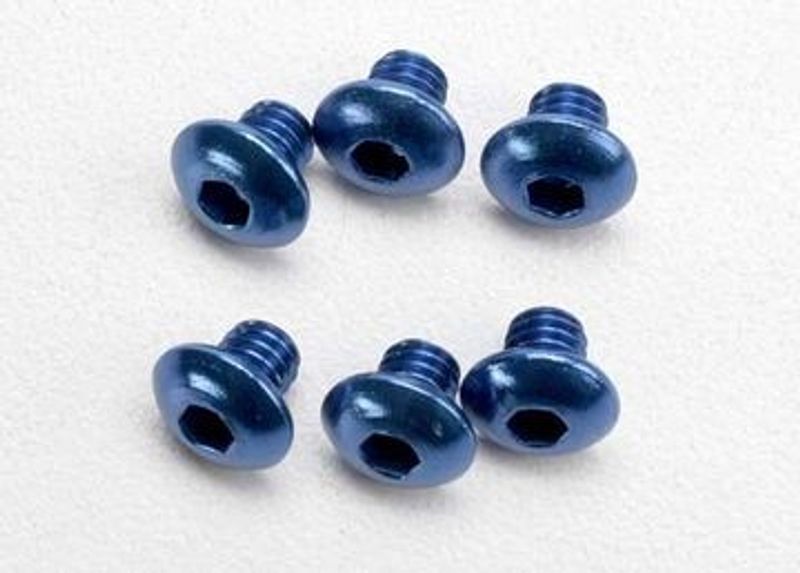 Traxxas Skruv M4x4mm Kullrig Insex Alu Blå (6) (3940)