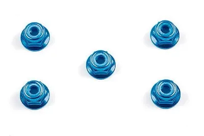 TAMIYA 4mm flange lock nut blue