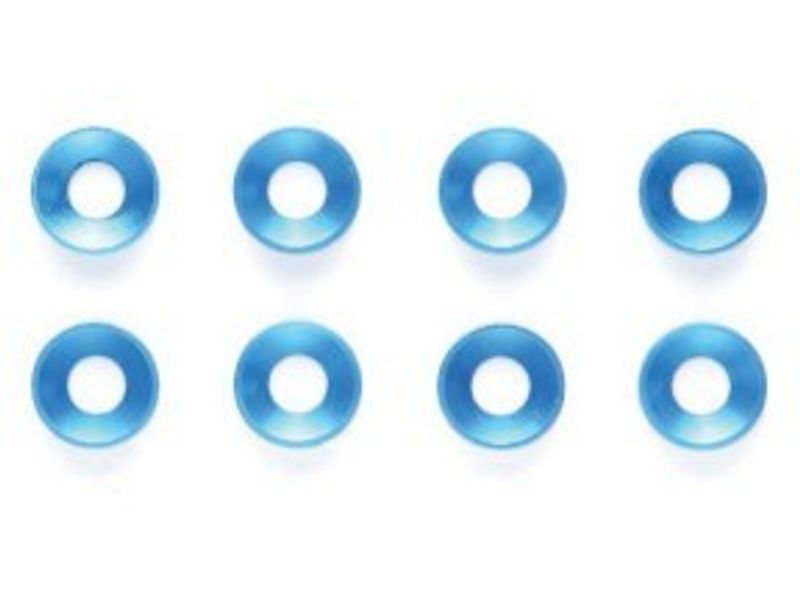 TAMIYA 3mm Alu. Washer *8 Blue