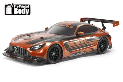 TAMIYA 1/10 R/C Mercedes-AMG GT3 EVO med färdigmålad kaross (TT-02)