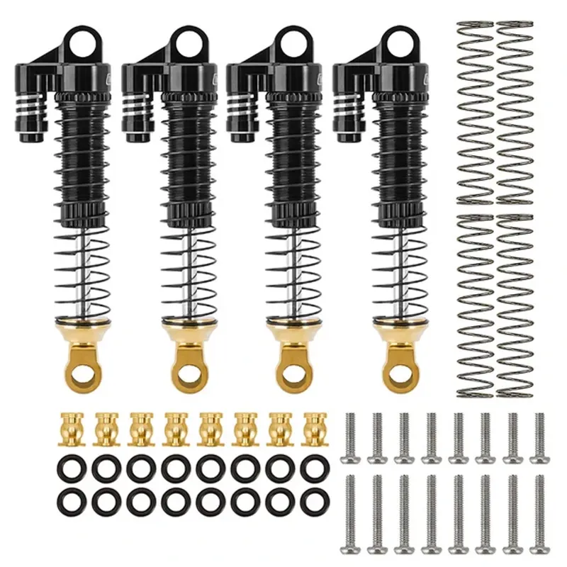 INJORA 59mm Long Threaded Oil Shocks with Brass End for 1/18 TRX4M Upgrade