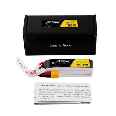 Tattu 450mAh 3S 95C 11,4V(HV) Long LiPo-batteri – XT30U-F kontakt – FPV Classic