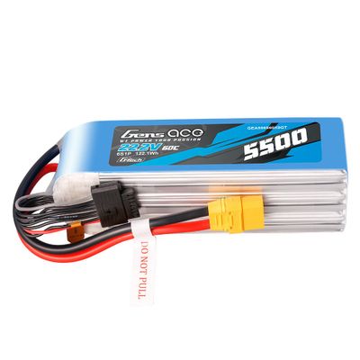 Gens ace 5500mAh 6S 60C 22,2V LiPo-batteri – XT90 kontakt – Heli