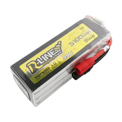 Tattu 5100mAh 6S 95C 22,2V LiPo-batteri – AS150 kontakt – R-Line 1,0
