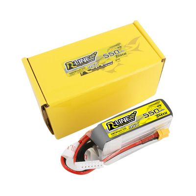 Tattu 550mAh 6S 95C 22,2V LiPo-batteri – XT30 kontakt – R-Line 1,0