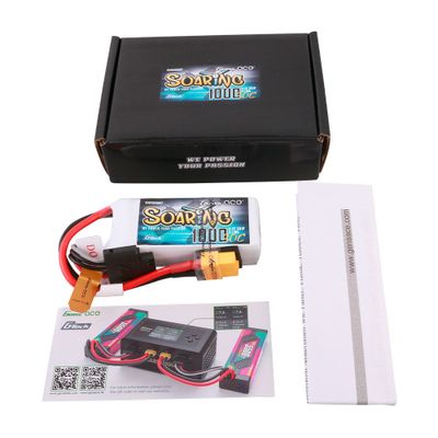 Gens ace Soaring 1000mAh 3S 11,1V 30C LiPo-batteri med XT60 – produktbild 5