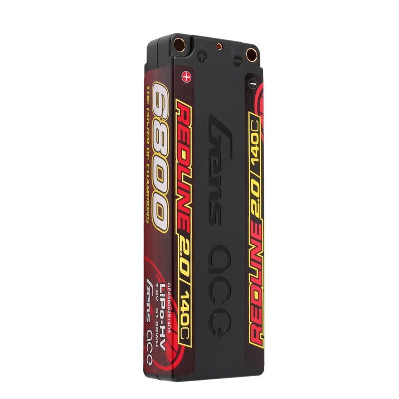 Gens ace 6800mAh 2S 140C 7,6V(HV) LiPo-batteri – 5,0mm bullet – Redline