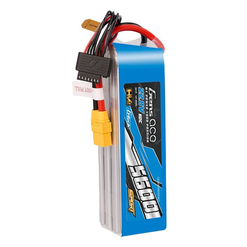 Gens ace 5600mAh 6S 80C 22,8V(HV) LiPo-batteri – XT90 kontakt – Sport (700 Helicopter)