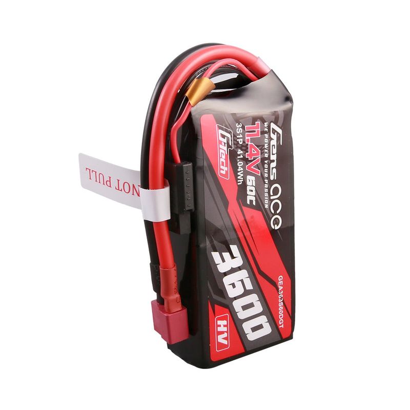 Gens ace 3600mAh 3S 60C 11,4V(HV) LiPo-batteri – Deans kontakt – Car Classic